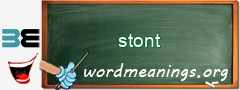 WordMeaning blackboard for stont